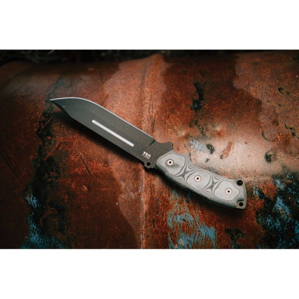 TOPS Steel Eagle Fixed Blade 6.88" 1095HC Black Micarta USA