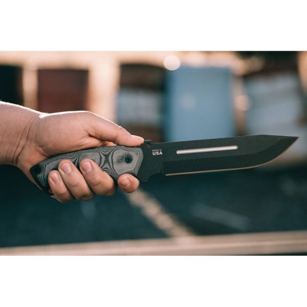 TOPS Steel Eagle Fixed Blade 6.88" 1095HC Black Micarta USA