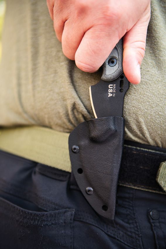 TOPS Wolf Pup Fixed Blade 1095 Steel Black Micarta EDC Knife