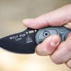 TOPS Wolf Pup Fixed Blade 1095 Steel Black Micarta EDC Knife