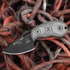 TOPS Wolf Pup Fixed Blade 1095 Steel Black Micarta EDC Knife