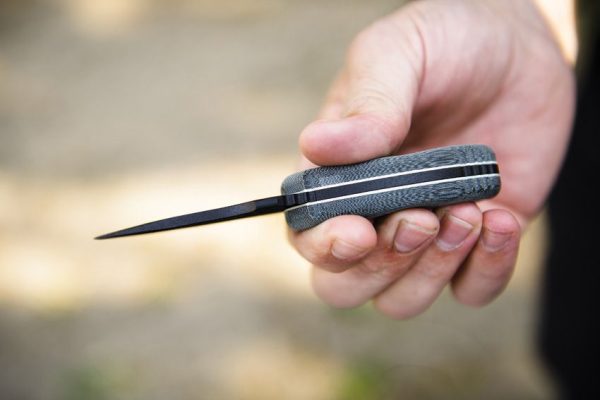 TOPS Wolf Pup Fixed Blade 1095 Steel Black Micarta EDC Knife