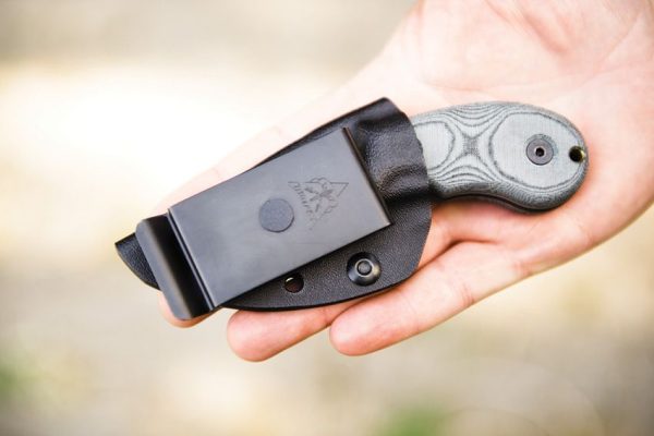 TOPS Wolf Pup Fixed Blade 1095 Steel Black Micarta EDC Knife