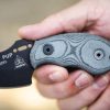 TOPS Wolf Pup Fixed Blade 1095 Steel Black Micarta EDC Knife