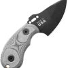TOPS Wolf Pup Fixed Blade 1095 Steel Black Micarta EDC Knife