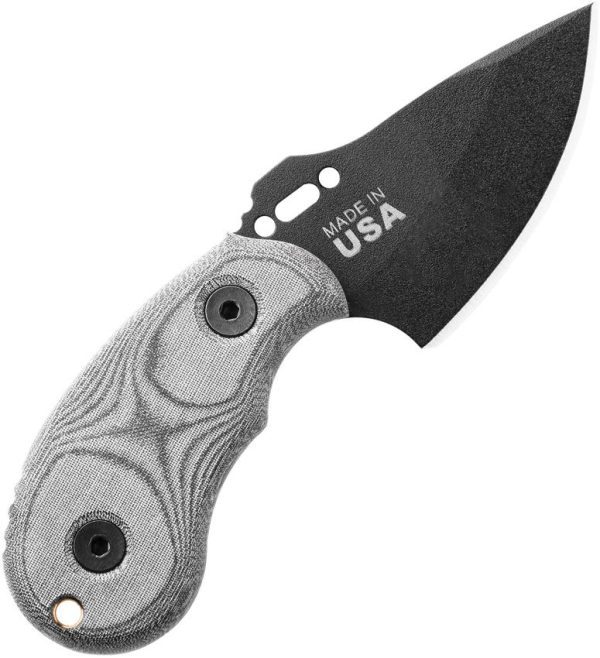 TOPS Wolf Pup Fixed Blade 1095 Steel Black Micarta EDC Knife
