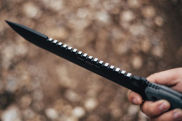 TOPS Steel Eagle Fixed Blade 1095 Carbon Steel Sawback Knife