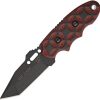 TOPS CAT Tanto Fixed Blade 1095 Carbon Steel Red Black G10