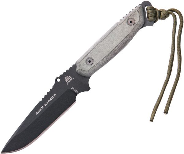 TOPS Dawn Warrior 1095 Carbon Steel Fixed Blade Knife USA