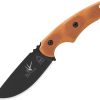 TOPS 3 Pointer Fixed Blade Knife Tan Micarta 1095HC Steel