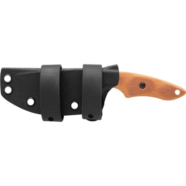 TOPS 3 Pointer Fixed Blade Knife Tan Micarta 1095HC Steel