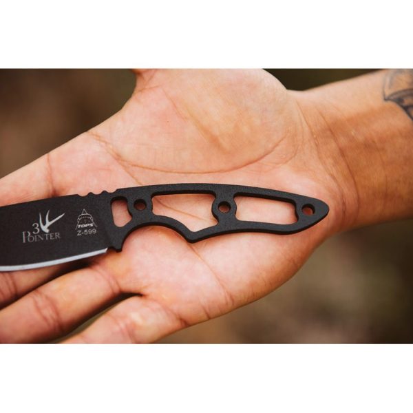 TOPS 3 Pointer Skeletonized Fixed Blade 1095HC Steel USA