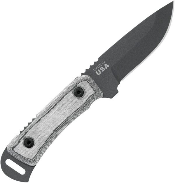 TOPS Overlander Fixed Blade Knife 1095 Carbon Steel Tactical Gray