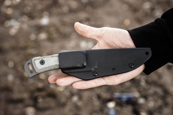 TOPS Overlander Fixed Blade Knife 1095 Carbon Steel Tactical Gray