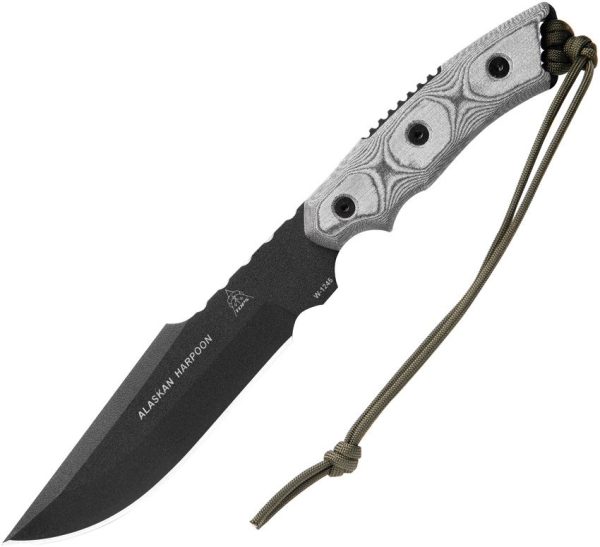 TP906.jpg TOPS Alaskan Harpoon Fixed Blade 1095 Carbon Steel Black