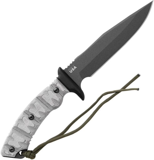 TOPS Apache Falcon Fixed Blade 1095 Steel Black Micarta