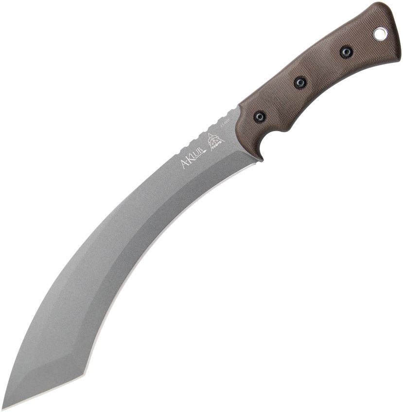 TOPS A-Klub Machete 12.38" 1095HC Gray Tungsten Cerakote w/ Sheath