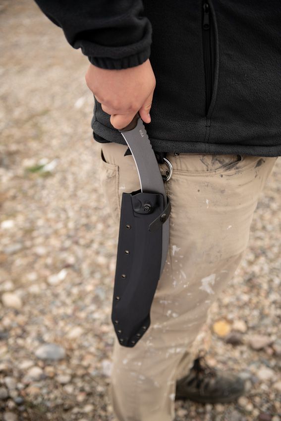 TOPS A-Klub Machete 12.38" 1095HC Fixed Blade Kydex Sheath