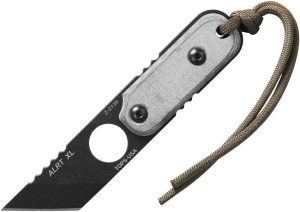 TOPS ALRTXL-03 TP Fixed Blade Knife 1095HC Steel Black Micarta