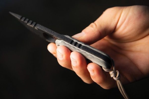 TOPS ALRTXL-03 TP Fixed Blade Knife 1095HC Steel Black Micarta