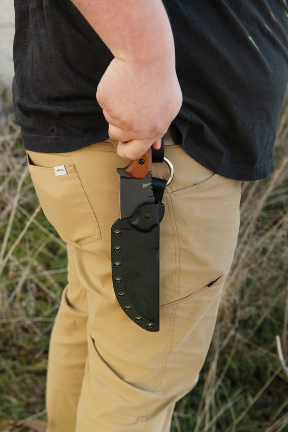 TOPS Armado 6.5 Fixed Blade Knife 1095HC Steel Tan Micarta