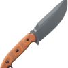 TOPS Armado 6.5 Fixed Blade Knife 1095HC Steel Tan Micarta