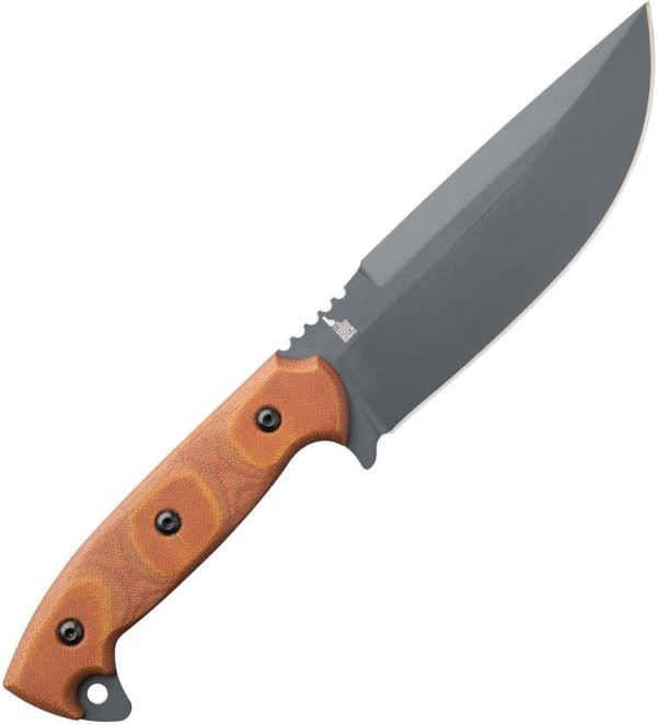 TOPS Armado 6.5 Fixed Blade Knife 1095HC Steel Tan Micarta