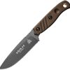 TOPS Baja Fixed Blade Knife 1095 Carbon Steel Green Micarta