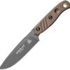 TOPS Baja 4.5 Fixed Blade Green Canvas Micarta 1095HC Steel