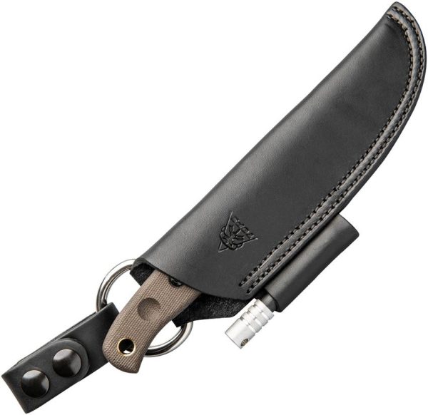 TOPS Baja 4.5 Fixed Blade Green Canvas Micarta 1095HC Steel