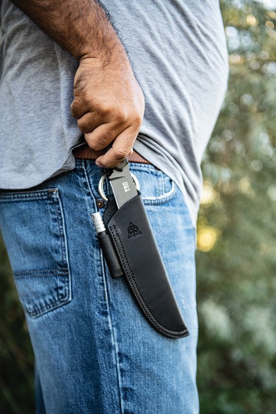 TOPS Baja 4.5 Fixed Blade Green Canvas Micarta 1095HC Steel