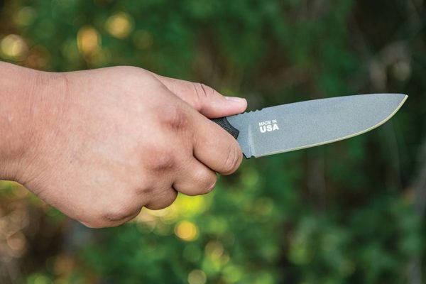 TOPS Baja 4.5 Fixed Blade Green Canvas Micarta 1095HC Steel