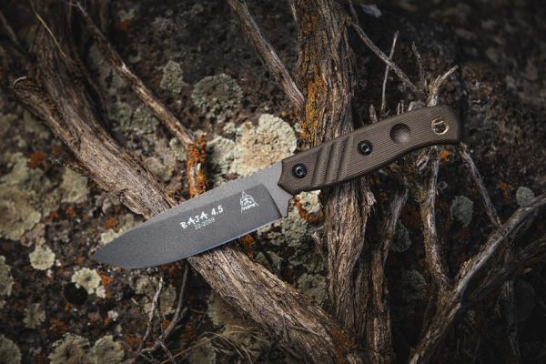 TOPS Baja 4.5 Fixed Blade Green Canvas Micarta 1095HC Steel