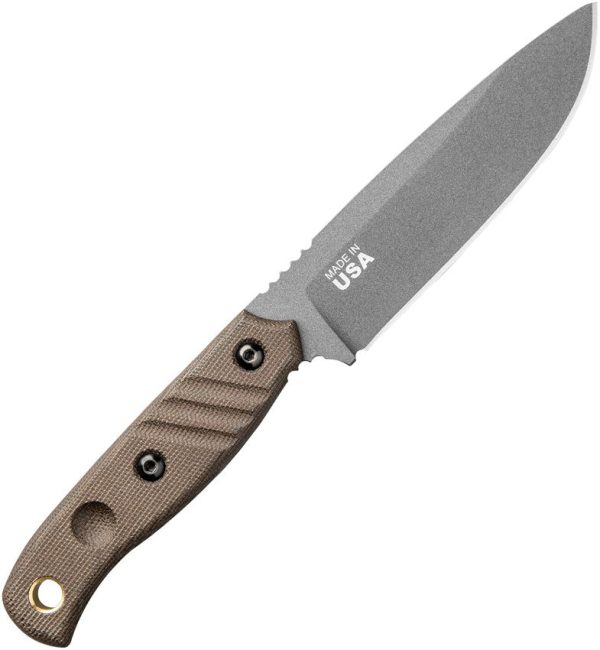 TOPS Baja 4.5 Fixed Blade Green Canvas Micarta 1095HC Steel