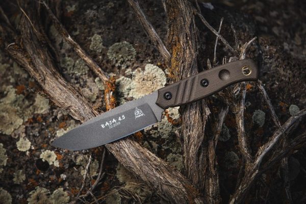 TOPS Baja Fixed Blade Knife 1095 Carbon Steel Green Micarta