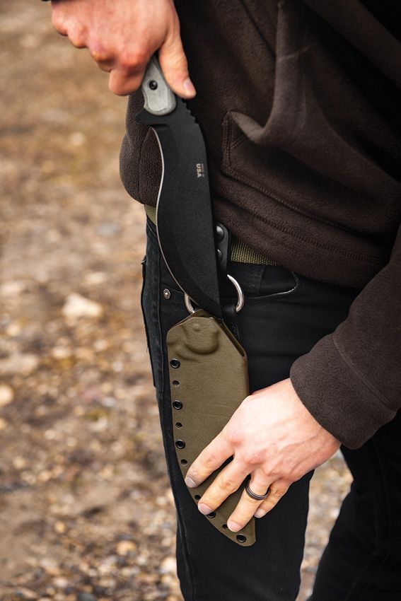 TOPS Bushcrafter Kukuri 7.38" 1095HC Fixed Blade Knife USA