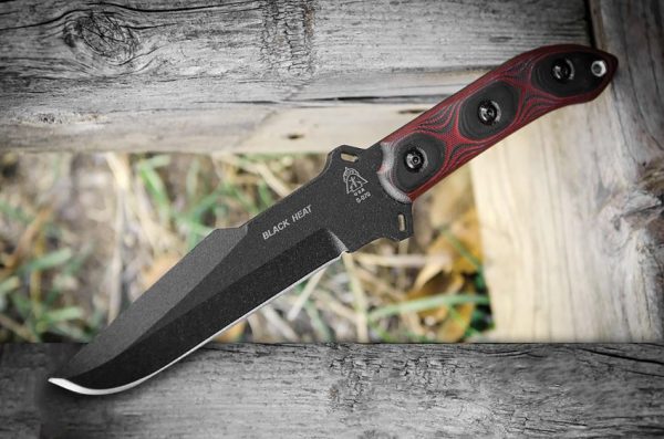 TOPS Black Heat 1095HC Fixed Blade Knife 6.5" USA Made