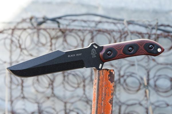 TOPS Black Heat 1095HC Fixed Blade Knife 6.5" USA Made