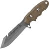 TOPS Backpackers Bowie Fixed Blade Knife 1095HC Steel Green Micarta