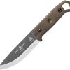 TOPS Brakimo Fixed Blade 5.25" 1095HC Green Canvas Knife