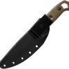TOPS Brakimo Fixed Blade 5.25" 1095HC Green Canvas Knife