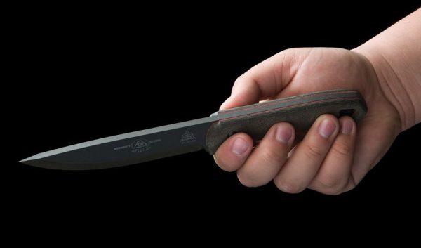 TOPS Brakimo Fixed Blade 5.25" 1095HC Green Canvas Knife