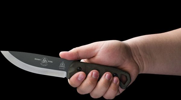 TOPS Brakimo Fixed Blade 5.25" 1095HC Green Canvas Knife
