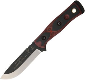 TOPS BOB Hunter Fixed Blade 1095HC Steel Red Black G10