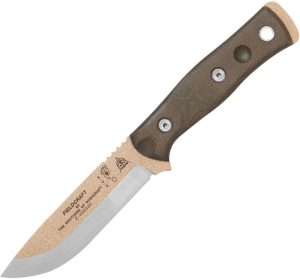 TOPS Fieldcraft BOB Hunter 1095HC Fixed Blade Knife Tan