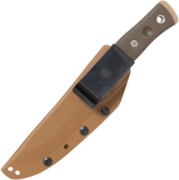 TOPS Fieldcraft BOB Hunter 1095HC Fixed Blade Knife Tan