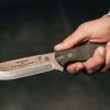 TOPS Fieldcraft BOB Hunter 1095HC Fixed Blade Knife Tan