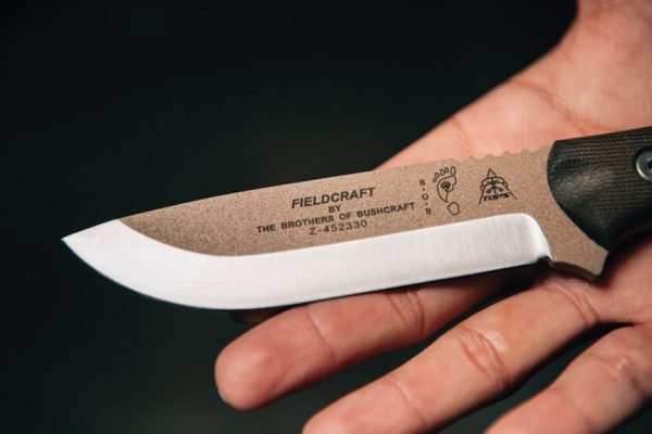 TOPS Fieldcraft BOB Hunter 1095HC Fixed Blade Knife Tan