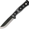 TOPS BOB Hunter Fixed Blade Knife 1095 Steel Black White G-10