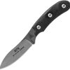 TOPS Bird and Trout Fixed Blade Knife 440C Stainless Black Micarta